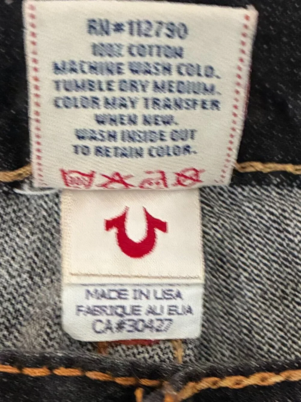 Vintage True Religion Joey Big T Flare Bootcut Jeans Black Y2K 31 (Fit Larger)